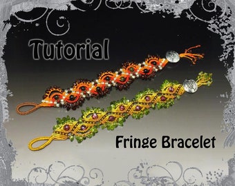 HANDLEDNING - Fransarmband - Mönster för mikromakraméarmband - armband med naturliga ädelstenar