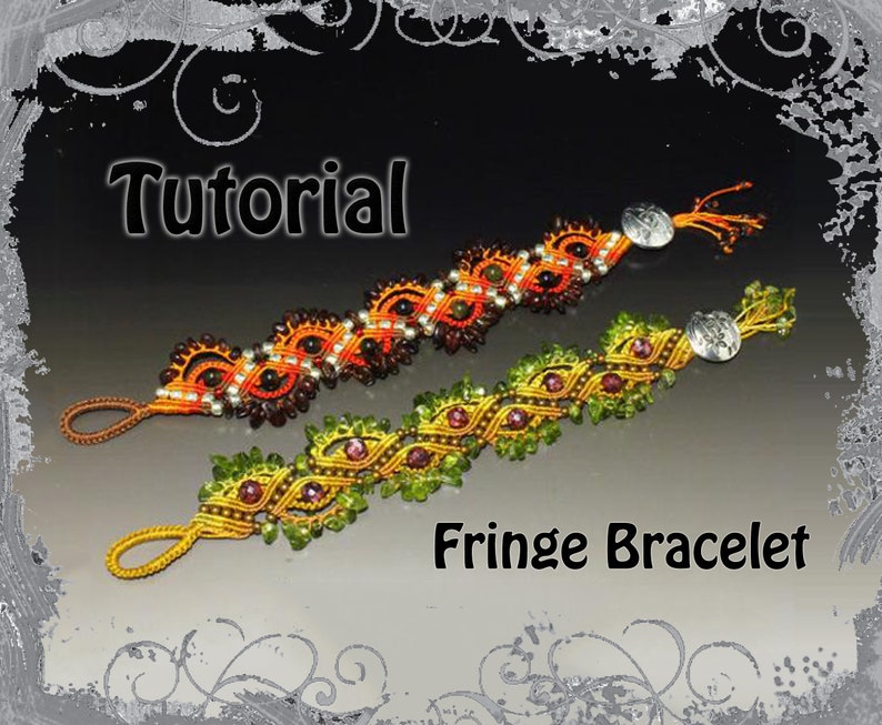 TUTORIAL Fringe bracelet Micro Macrame bracelet pattern Etsy