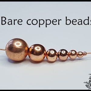 Unplated bare copper beads