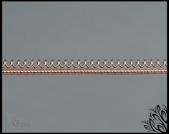 Gallery wire - bezel strip - crown pattern - 10 cm (3.9&quot;) strip