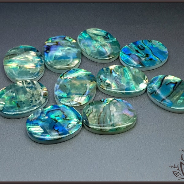 Paua shell cabochon - oval - 25 mm