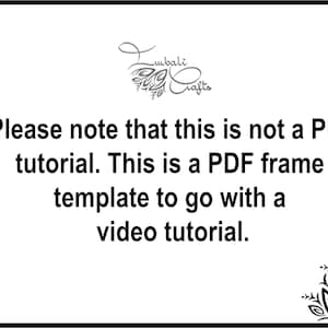 Puede incluir: Texto sobre un fondo blanco que dice: "Tenga en cuenta que esto no es un tutorial en PDF. Este es un marco de PDF para usar con un tutorial en video."