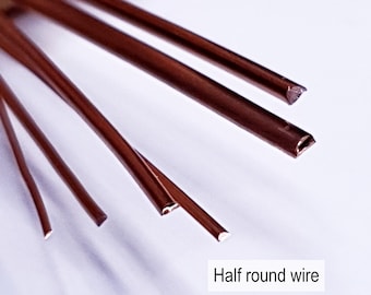 Half round copper wire - dead soft