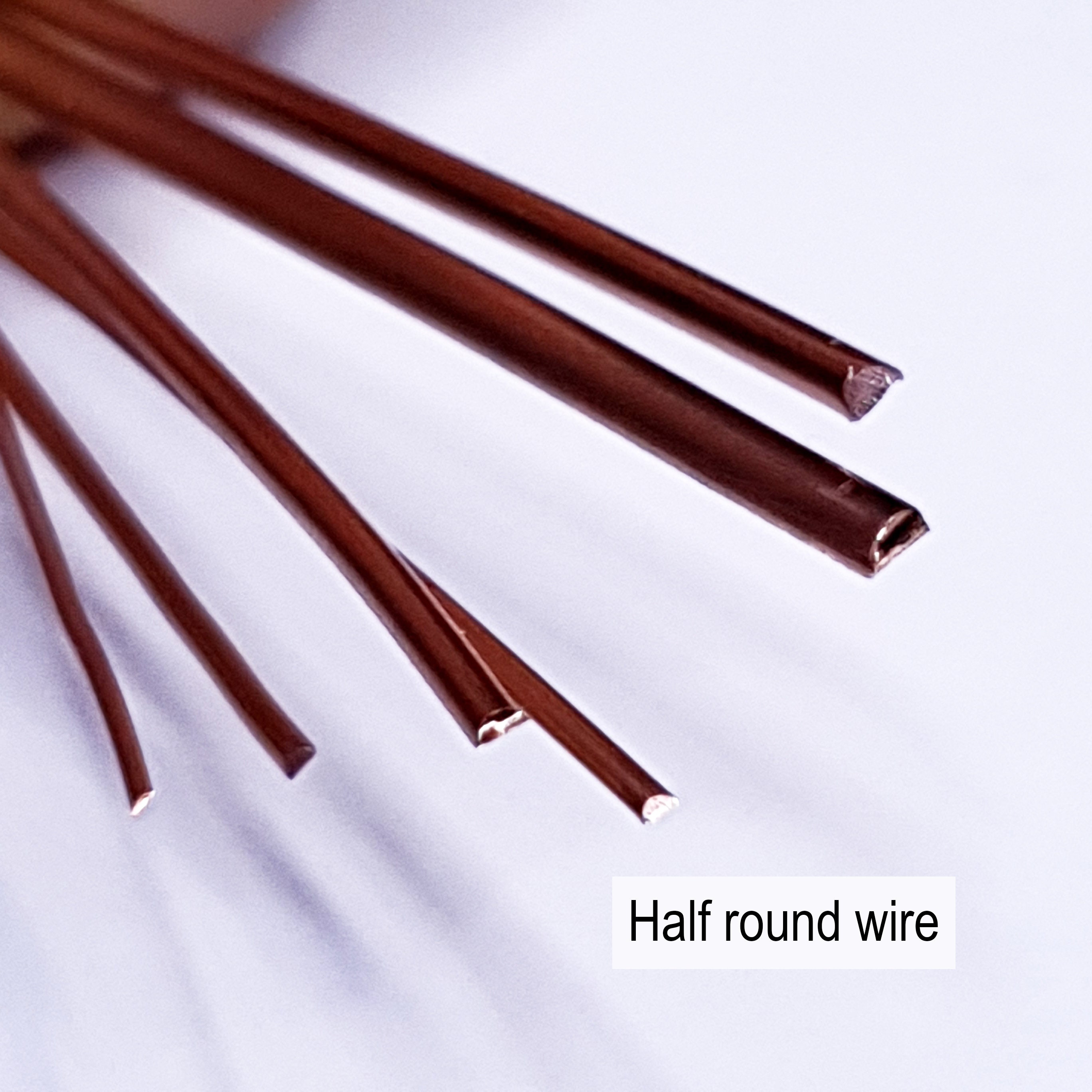 Copper Wire, 20 Gauge, HALF ROUND, Dead Soft, Solid Copper Wire