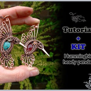 Kit + PDF Tutorial - Hummingbird heady pendant