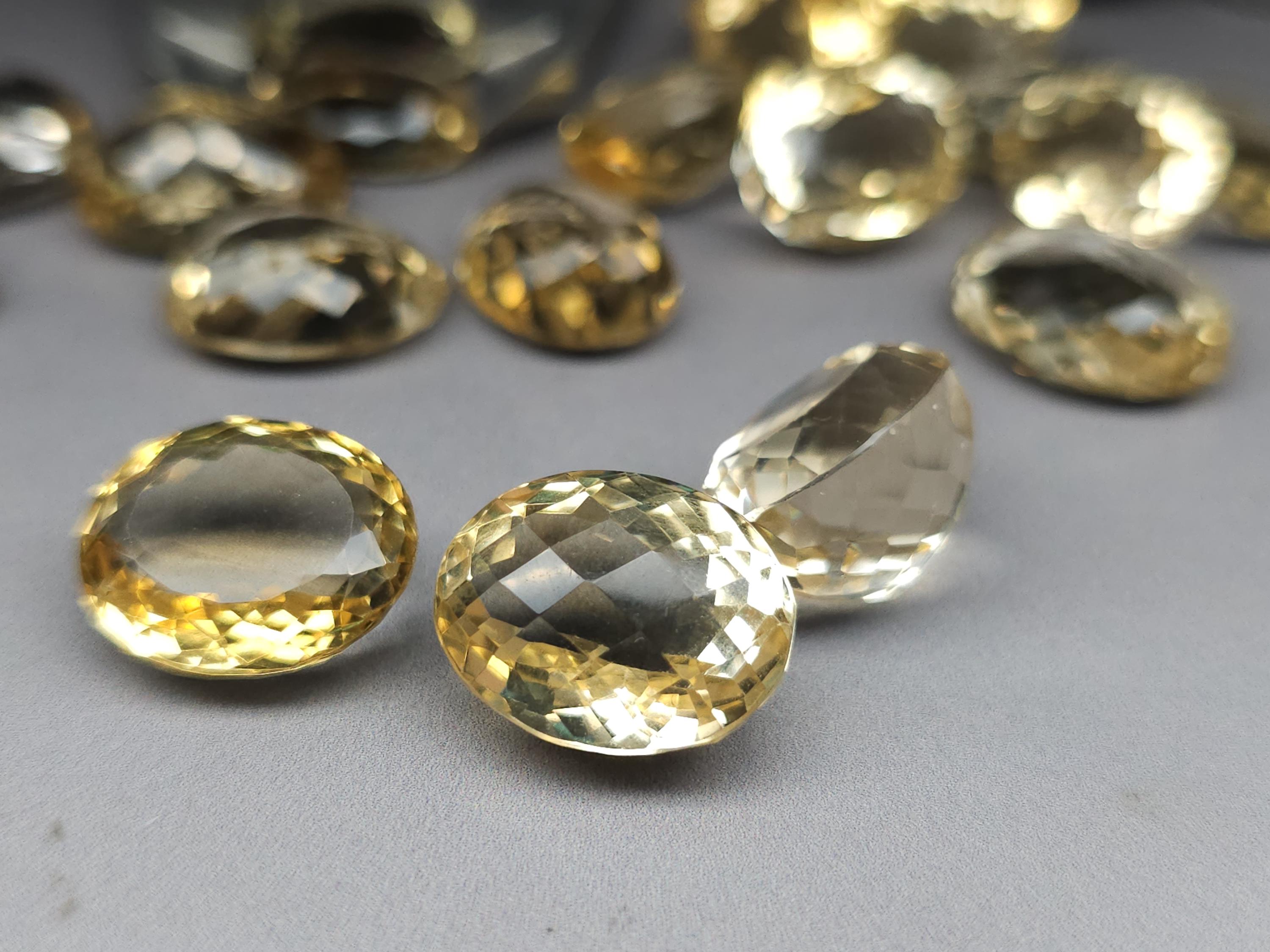 楕円形の石 シトリンファクト宝石 - 楕円形 - 16-17 mm - Etsy 日本