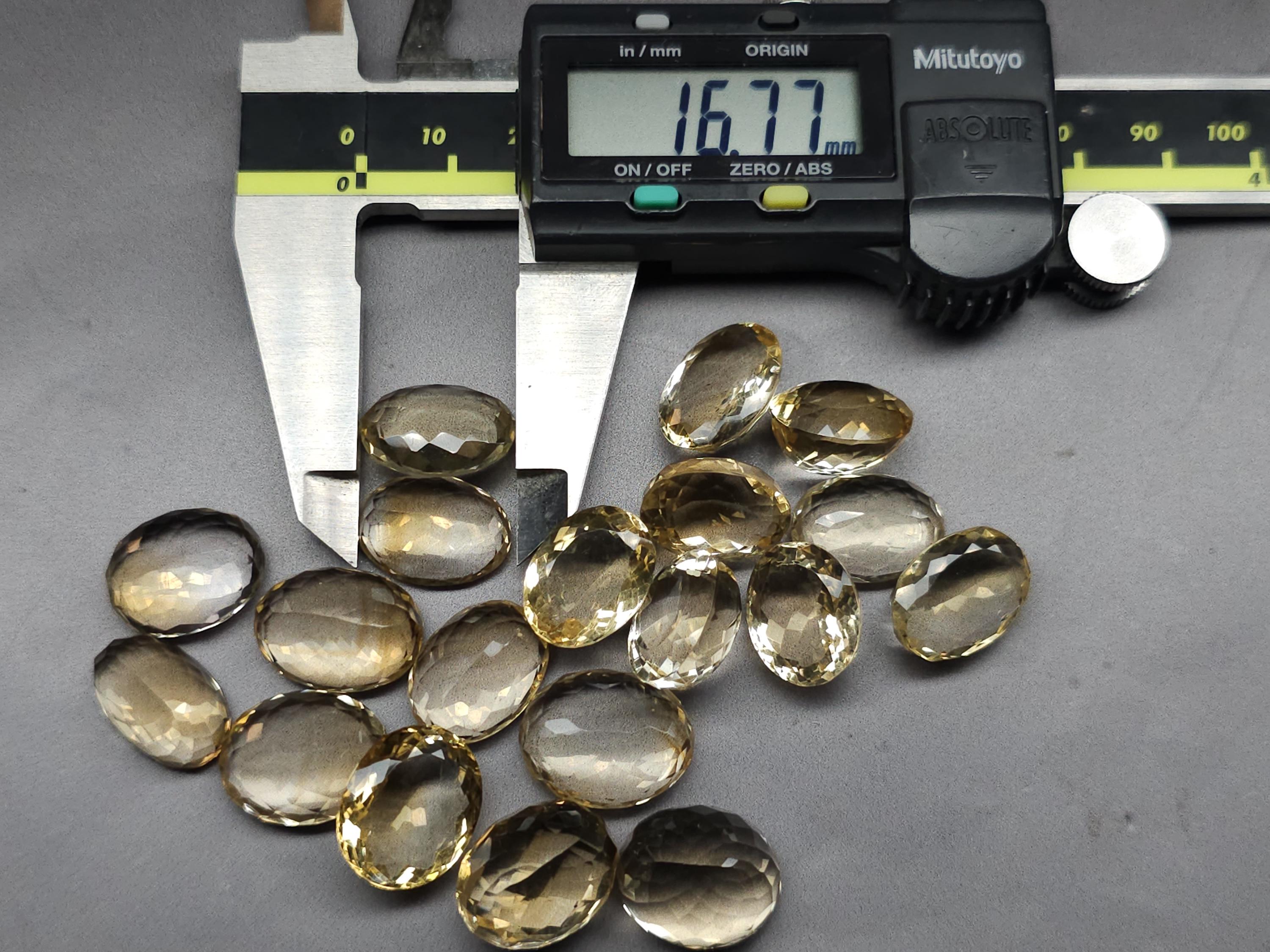 シトリンファクト宝石 - 楕円形 - 16-17 mm - Etsy 日本