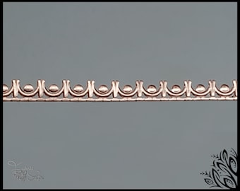 Gallery wire - bezel strip - ball ribbon pattern - 10 cm (3.9&quot;) strip