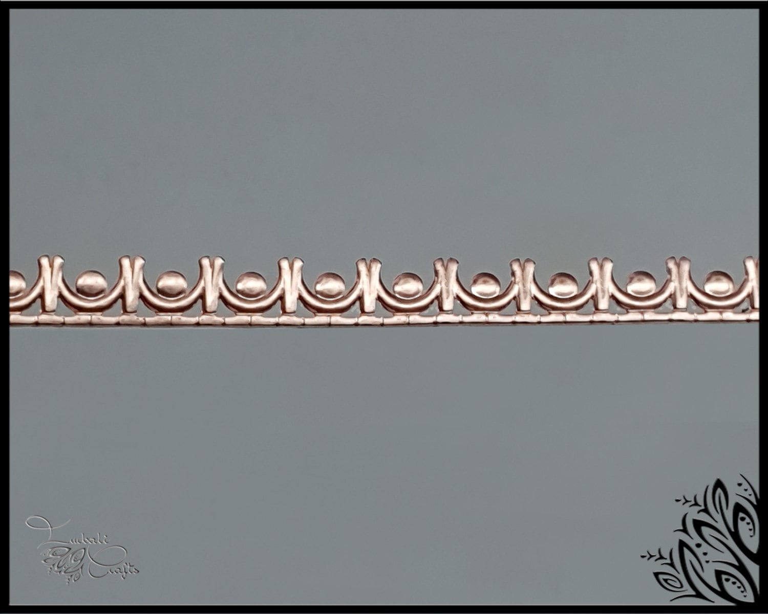 COPPER Gallery Bezel Wire Fleur Ribbon 99.9% Pure 8.6mm x 0.6mm 1-5 Feet