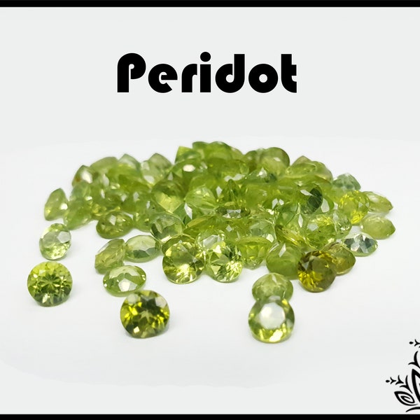 Peridot - loose gemstone - various sizes - round faceted cut