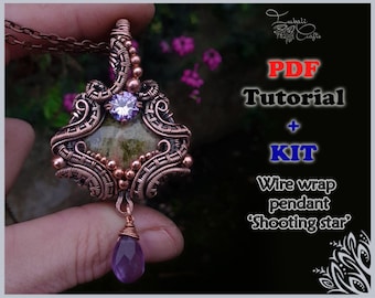 Kit + PDF Tutorial - Shooting star pendant