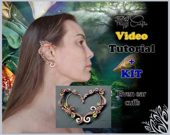 Kit + VIDEO tutorial - Elven ear cuffs