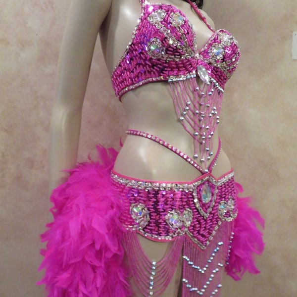 Carnival Mardi Gras Parade Costume Samba Masquerade Party Gatsby Flapper Beaded Feather Bustle Mini Dress