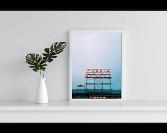 Impresión del mercado de Pike Place, arte de la pared de Seattle, arte de la pared del noroeste del Pacífico, descarga digital