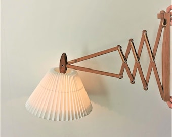 Vintage and handmade Scandinavian home Pleated lampshade | Etsy