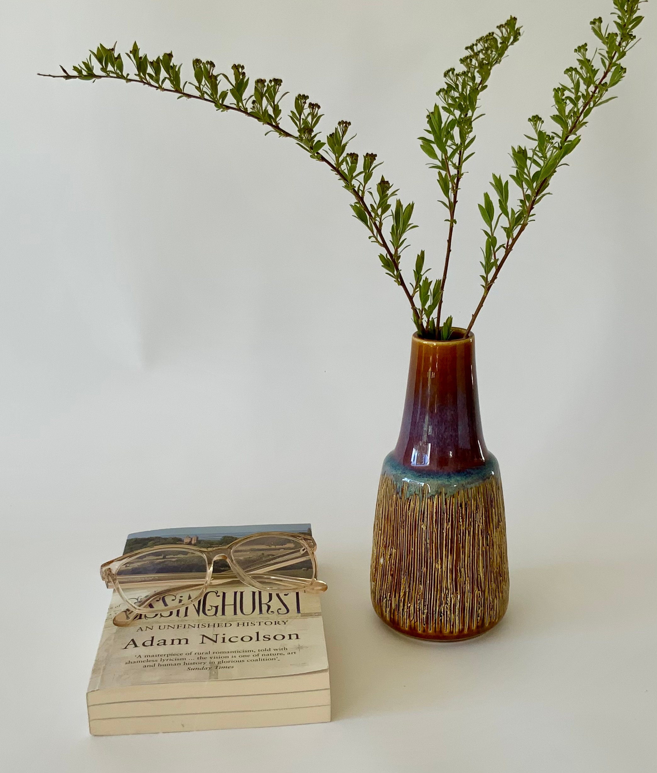 デンマークヴィンテージ　アイナーヨハンセン氏デザインのスーホルム社陶器花瓶 デンマークヴィンテージ アイナーヨハンセン氏デザインの