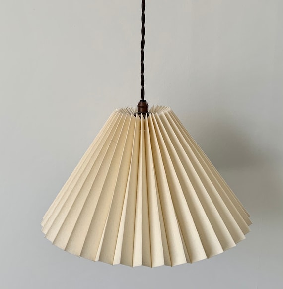 Hanging Shade Cream Linen Classic, Chandelier With Cream Linen Shades