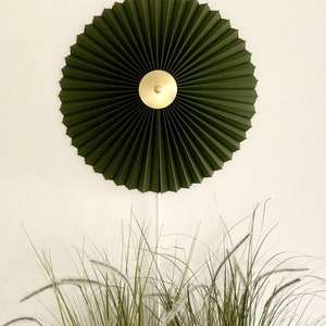 240V E14 Danish designed rosette wall light, choice of shade fabric and size/diameter. Solid brass centre finial. image 8