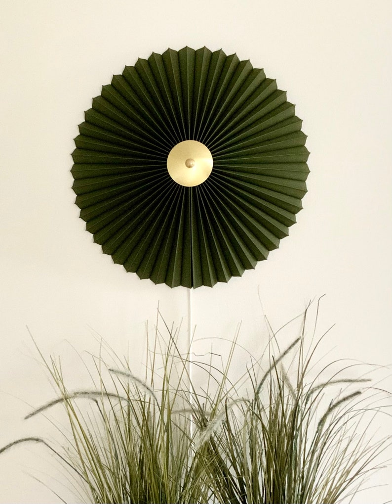 240V E14 Danish designed rosette wall light, choice of shade fabric and size/diameter. Solid brass centre finial. image 8