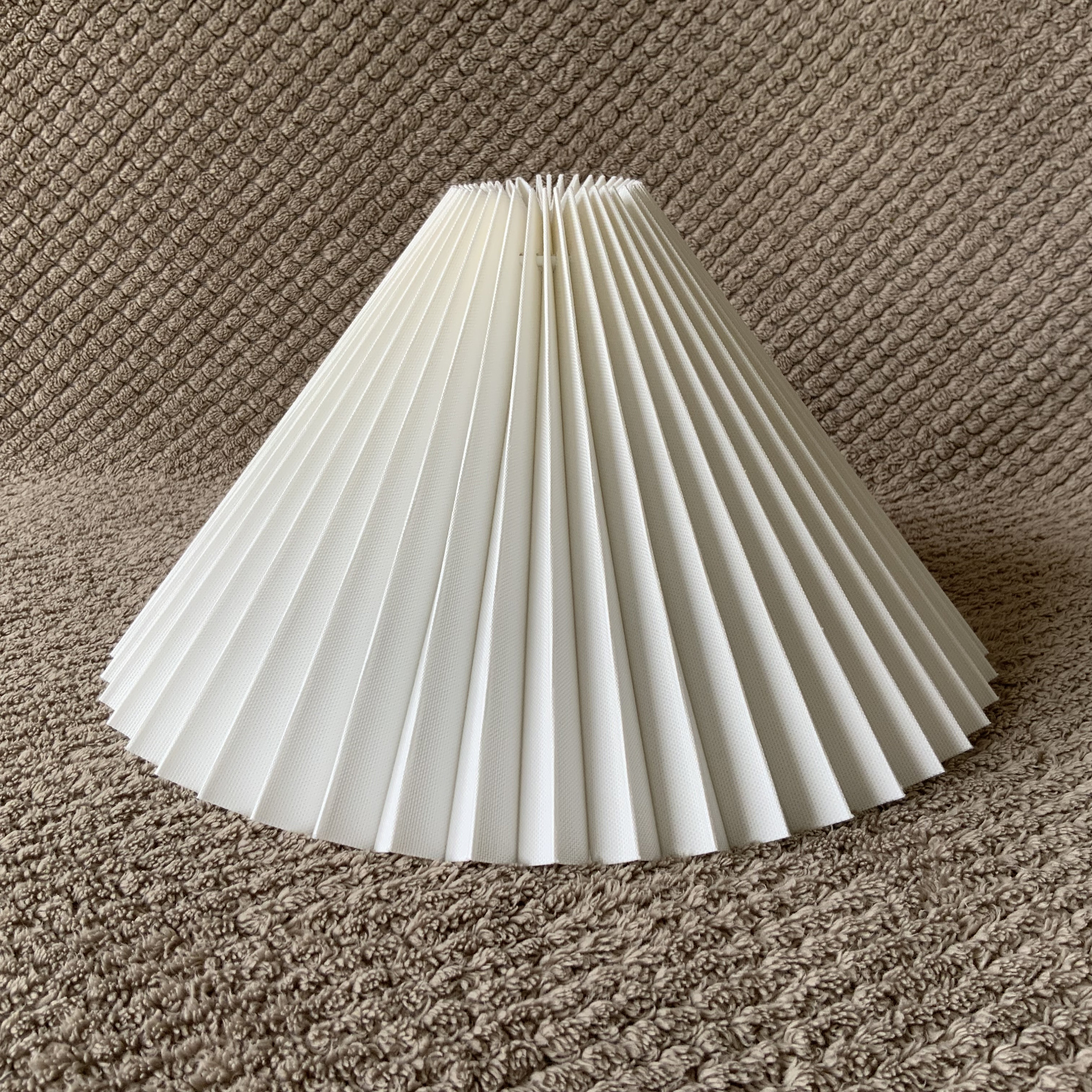 Clip on Shade Natural off White Linen Pleated Lampshade