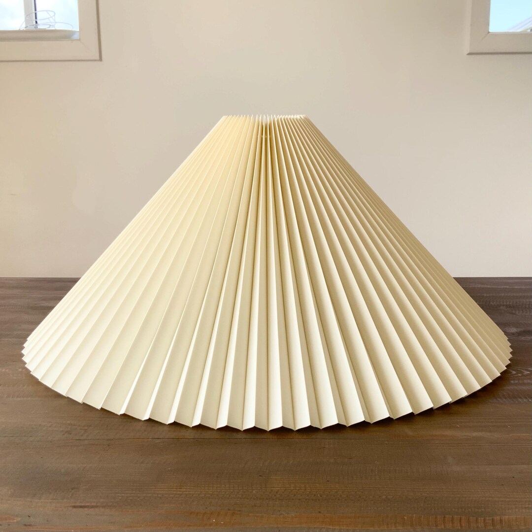 NULYLU Pleated Chiffon Lampshade Replacement – Soft Vintage Fabric Cover For Table Lamps & Home Decor