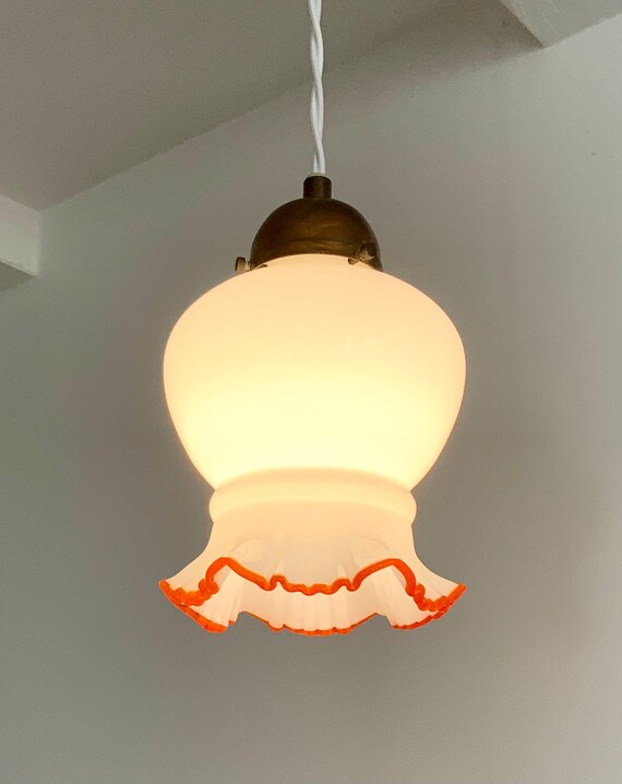 デンマーク製オレンジガラスランプ