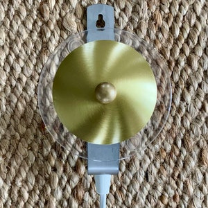 240V E14 Danish designed rosette wall light, choice of shade fabric and size/diameter. Solid brass centre finial. image 10