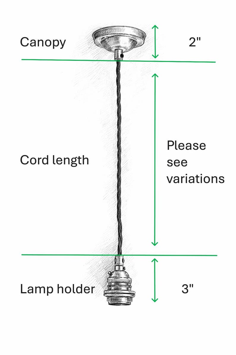 Raw Brass Grounded E26 Ceiling Pendant Kit: natural linen Twisted Cord, 120V image 2