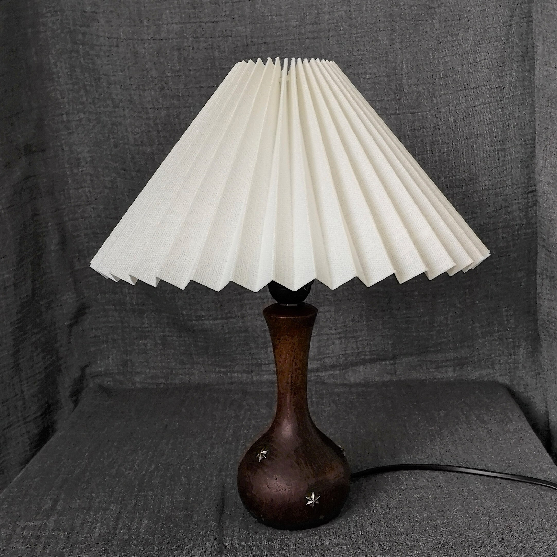 New Natural White linen knife pleated lampshade available in Etsy