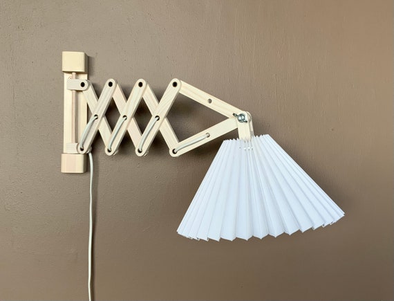 Wooden scissor lamp best sale