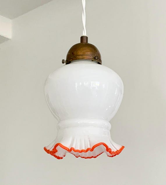 デンマーク製オレンジガラスランプ