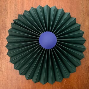 Clip on shade: Tilting Eclipse pleated lampshade in jungle green, with choice of finial. For table lamps, floor lamps or wall lights. image 8
