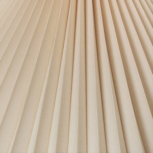 Clip on shade: Cream linen, pleated lampshade, available in two styles, for table lamps/wall lights. Danish designed. image 7