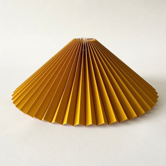 Clip on Shade: Ochre Yellow Linen, Pleated Lampshade, Available in Two  Styles, for Table Lamps/wall Lights. Danish Designed. - Etsy