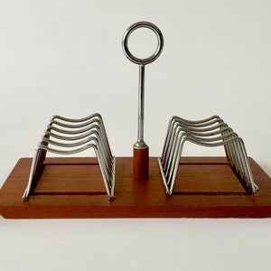 Mid-century Teak and Stainless Steel Toast Rack / Tray by Luthje Wood ...
