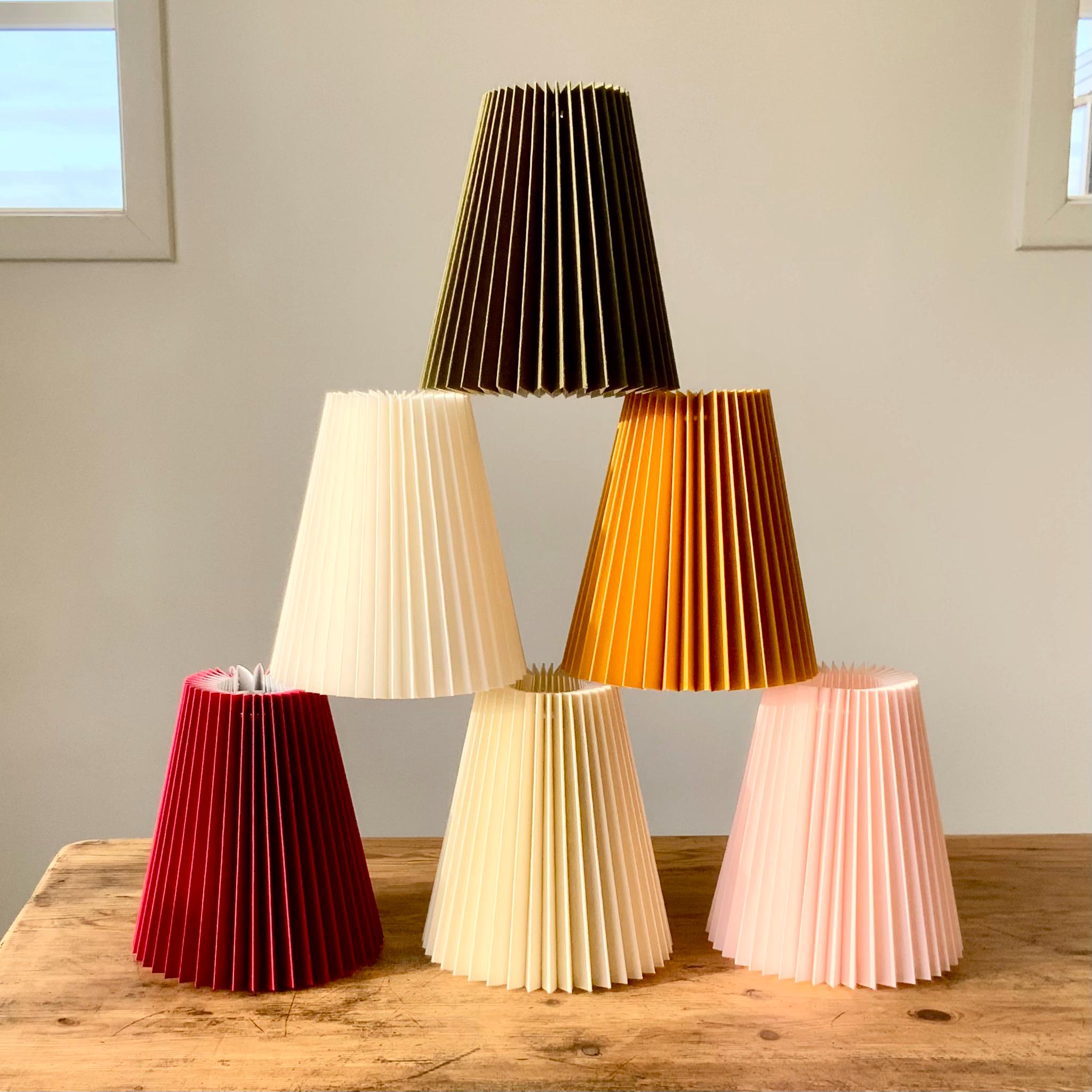 Pleated Pendant Lamp Shade: Danish Design, Linen or Cotton