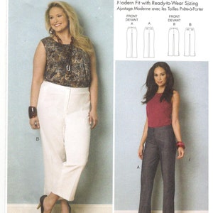 May include: A sewing pattern for pants, featuring two different styles. The pattern is for sizes X-Small to X-Large and is from Butterick by Connie Crawford. The pattern number is B6071.