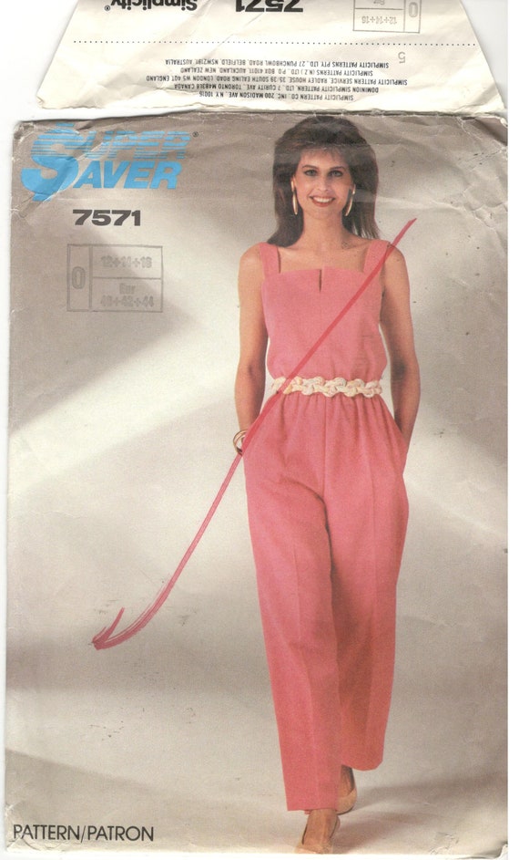 Simplicity 7571 Size 12 14 16 Women s Jumpsuit Sewing Pattern