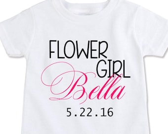 BlumenMädchen Shirt, BlumenMädchen Outfit, Hochzeit Probenparty Geschenke Petal Patrol Shirt für Mädchen custom Flower Girl Geschenk für sie (EX 371)