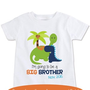 Pregnancy Announcement shirt, Dinosaur Big Brother Shirt, Big Sister Pregnancy Reveal, Birth announcement Big Cousin New Baby Gift, (EX 300)