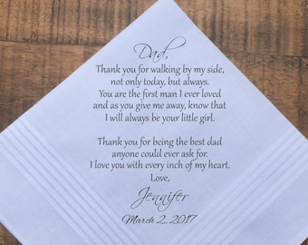 Brautvater Geschenk, Hochzeitstaschentuch, Vater des Bräutigams Geschenk, Personalisiertes Taschentuch, Aus BrautDRUCK Taschentuch (H 026)