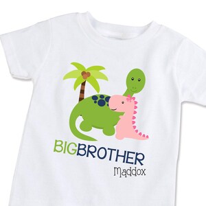 Big Brother Shirt Schwangerschaft Ankündigung Big Brother Shirt jungen Dinosaurier Shirt Geburt Ankündigung Geschenk für Kinder, großen Bruder Geschenk (EX 296a)
