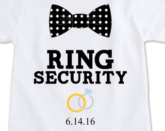 Ring Bearer Gift, groomsmen proposal, Ring security shirt • ring bearer outfit • Wedding party gifts • Wedding favors, ringbearer (EX 369)OB
