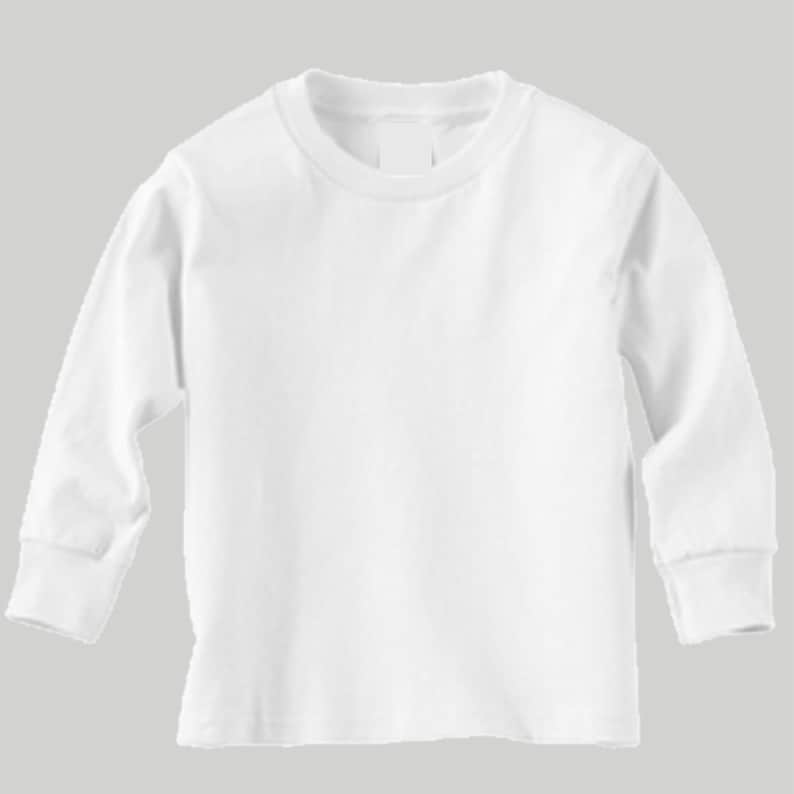 May include: A plain white long-sleeved t-shirt.