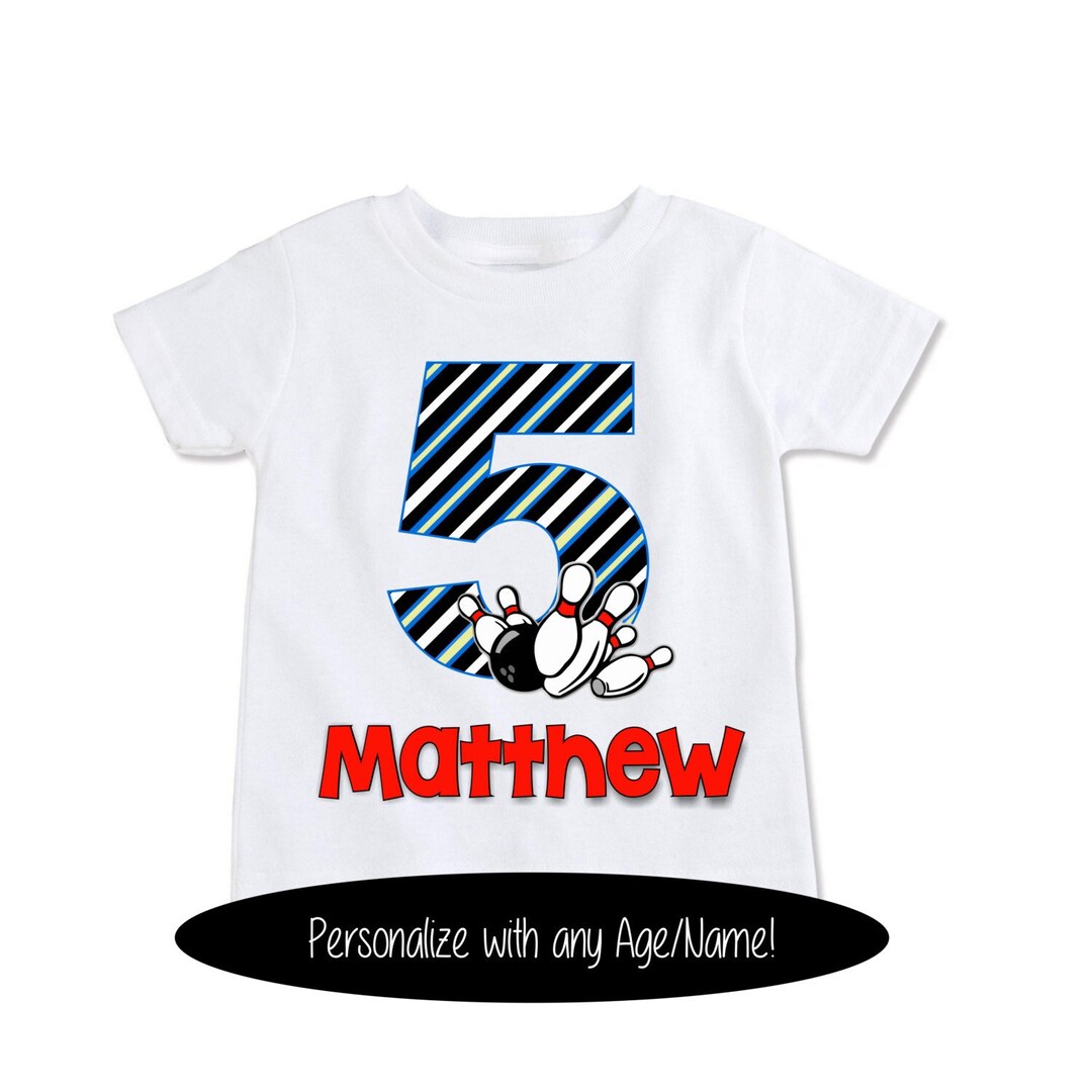 Bowling Shirt for Kids, Birthday Party Theme, Toddler Personalized