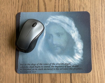 Mysterious Cloud office mousepad, Hoffman’s Head of Christ, Scripture computer mousepad custom image, religious custom computer accessories