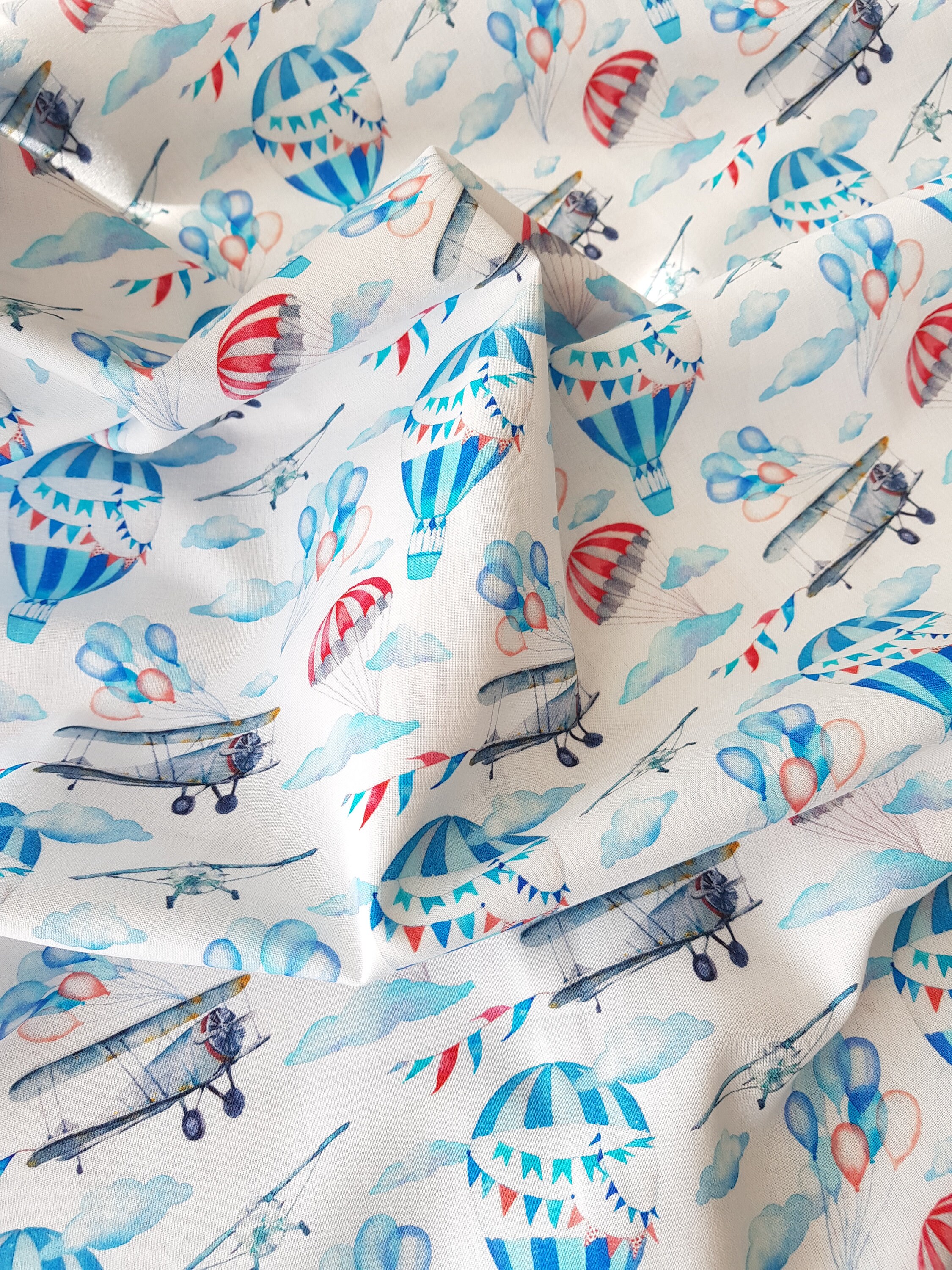 Vintage Airplanes Digital Cotton Sewing fabric 100 cotton Etsy