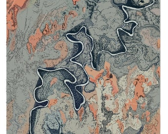Australian aerial Barka river (Darling river) print