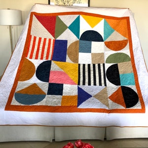 Mid Century Modern Quilt Patchwork Made to Order