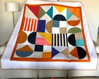 Mid Century Modern Quilt Patchwork Made to Order